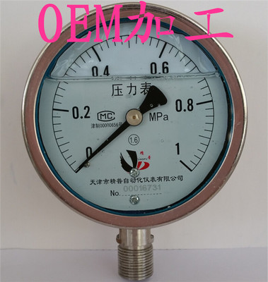 YN100BF-油壓表 水壓表 全不銹鋼充油抗震壓力表YN100BF _供應信息_商機_中國儀表網